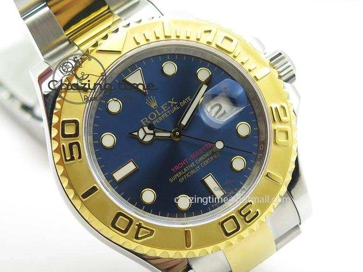 Yacht-Master Edition 116622 SS Bracelet YG Blue Best Dial JF A2836 On 0115